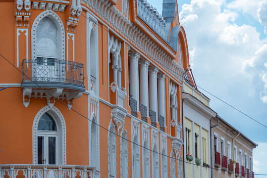 Historical houses in Romanian town Oradea