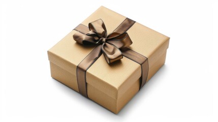 Obraz premium Gift box on white background. Minimalist gift box design