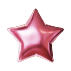 pink star isolated on white background
