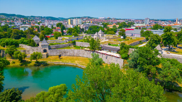 Panorama view of Kastel Fortress in Banja Luka, Bosnia and Herzegovina