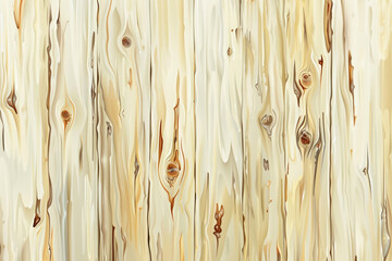 An illustration of pine wood texture, focusing on the long, straight grains and knots, with colors ranging from creamy white 32k, full ultra HD, high resolution