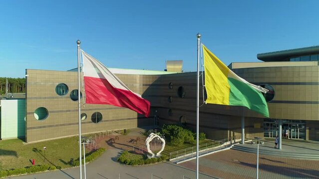 Sports Center Flag Zielona Gora Centrum Rekreacji Aerial View Poland