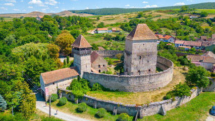 Fortified church in Romanian village Calnic
