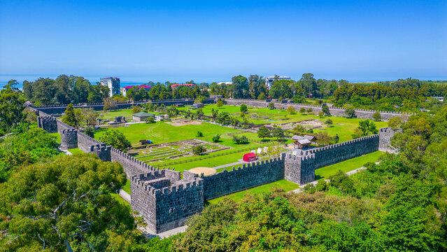 Summer day at Gonio fortress in Adjara region of Georgia