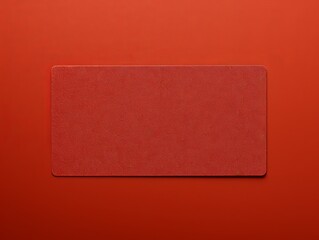Red blank business card template empty mock-up at red textured background with copy space for text photo or product