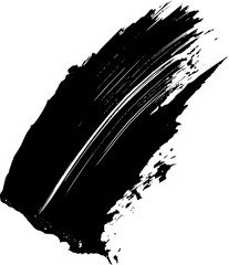 Black vector artistic paint brush stroke isolated on a white background