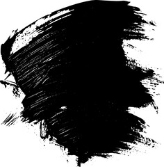 Black vector artistic paint brush stroke isolated on a white background