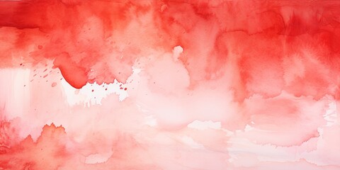 Red watercolor light background natural paper texture abstract watercolur Red pattern splashes aquarelle painting white copy space for banner design, greeting card 