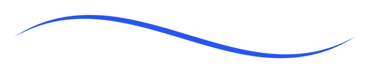 青い波線のアンダーライン素材F