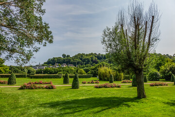 Famous People Garden (Jardin des Personnalites) landscaped garden/park in the town of Honfleur, Normandy, France. - 779270650