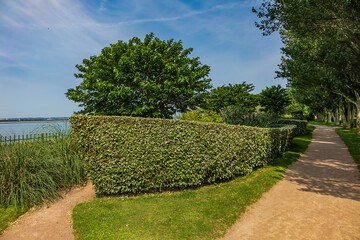 Famous People Garden (Jardin des Personnalites) landscaped garden/park in the town of Honfleur, Normandy, France. - 779270651