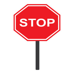 stop sign isolated on white background