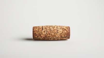 Wine cork on white background. Wine stopper texture
