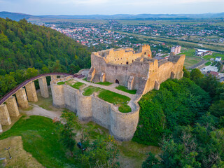 Fototapeta premium Panorama view of Neamt citadel in Romania