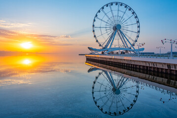 Baku Eye viewed during sunset, Azerbaijan