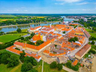 Aerial view of old town of Osijek, Croatia