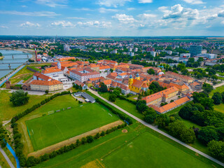 Aerial view of old town of Osijek, Croatia - obrazy, fototapety, plakaty