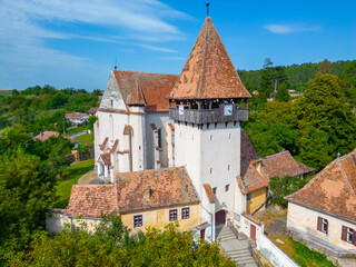 The fortified church of Bazna in Romania