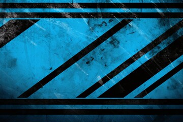 Sky Blue black grunge diagonal stripes industrial background warning frame, vector grunge texture warn caution, construction, safety background with copy space for photo or text design