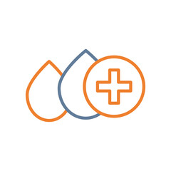Obraz premium Blood Donation Line Two Color Icon