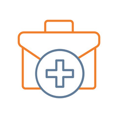 Firs Aid Kit Line Two Color Icon