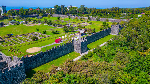 Summer day at Gonio fortress in Adjara region of Georgia