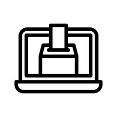 online donation line icon illustration vector graphic.