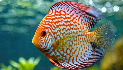 An up-close photograph capturing the intricate patterns and vibrant colors 