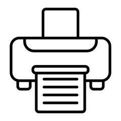 Fax Machine Line Icon - obrazy, fototapety, plakaty