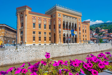 Sarajevo city hall in Bosnia and Herzegovina