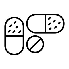 Pills Line Icon