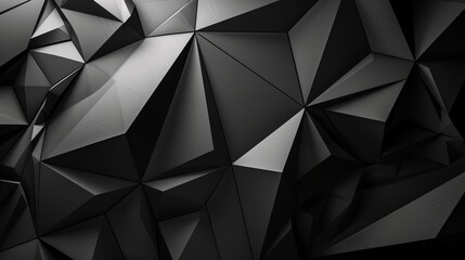 Black White Dark Gray Geometric Abstract Background