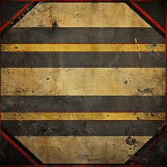 Tan black grunge diagonal stripes industrial background warning frame, vector grunge texture warn caution, construction, safety background with copy space for photo or text design 