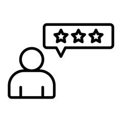 Customer Review Line Icon