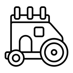 Caravan Line Icon