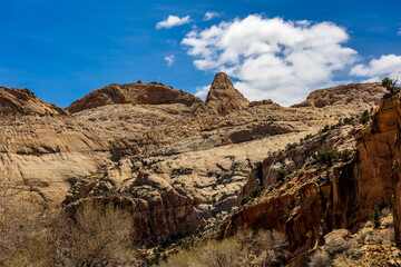 Sandstone formations at Capital Reef National Park. 