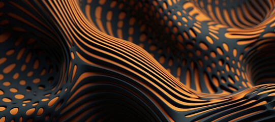 wave motif pattern with hole 18