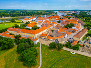 Aerial view of old town of Osijek, Croatia