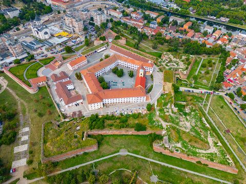 Panorama view of Oradea Fortress during a summer day in Romania