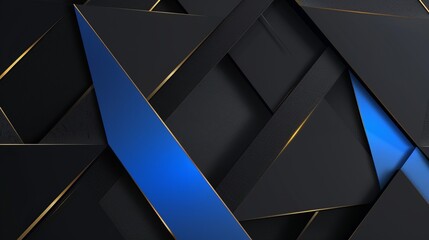 Modern Black Blue Abstract Geometric Background