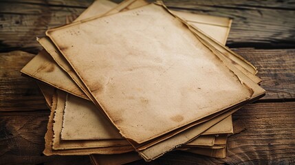 Old Stack of Blank Vintage Photos