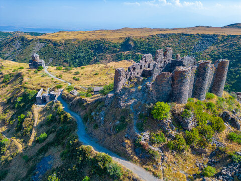 Summer day at Amberd castle in Armenia