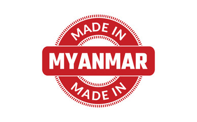 Fototapeta na wymiar Made In Myanmar Rubber Stamp