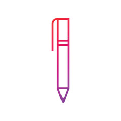 Pen, pencil Gradient Icon Vector Illustration