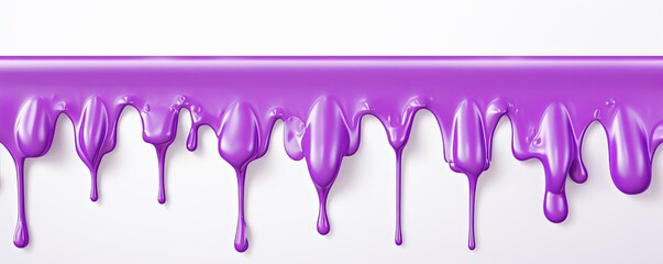 Violet paint dripping on the white wall water spill vector background with blank copy space for photo or text