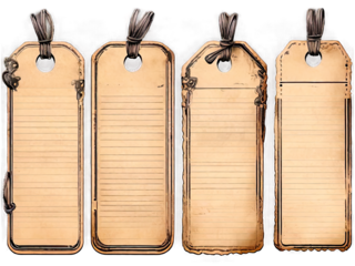 A set clipart several junk juornal tags