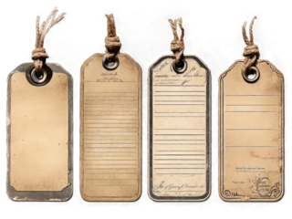 A set clipart several junk juornal tags