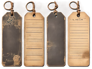A set clipart several junk juornal tags