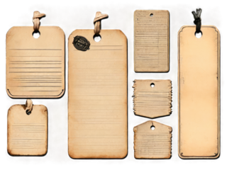 A set clipart several junk juornal tags