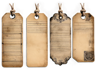 A set clipart several junk juornal tags